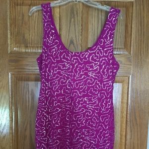 Purple sequin dress